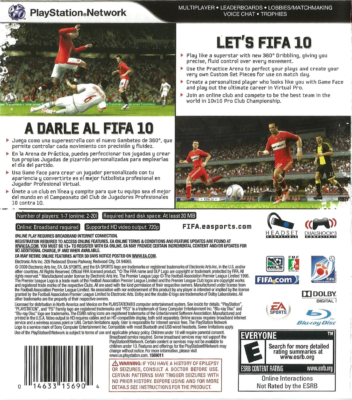 FIFA Soccer 10 - back
