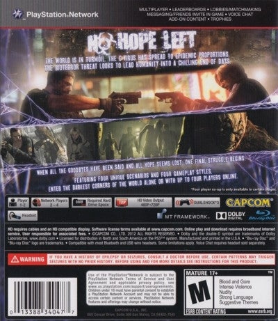 Resident Evil 6 - back