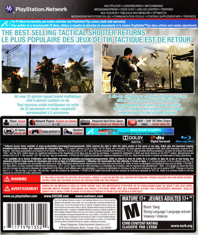 SOCOM 4: US Navy SEALs - back