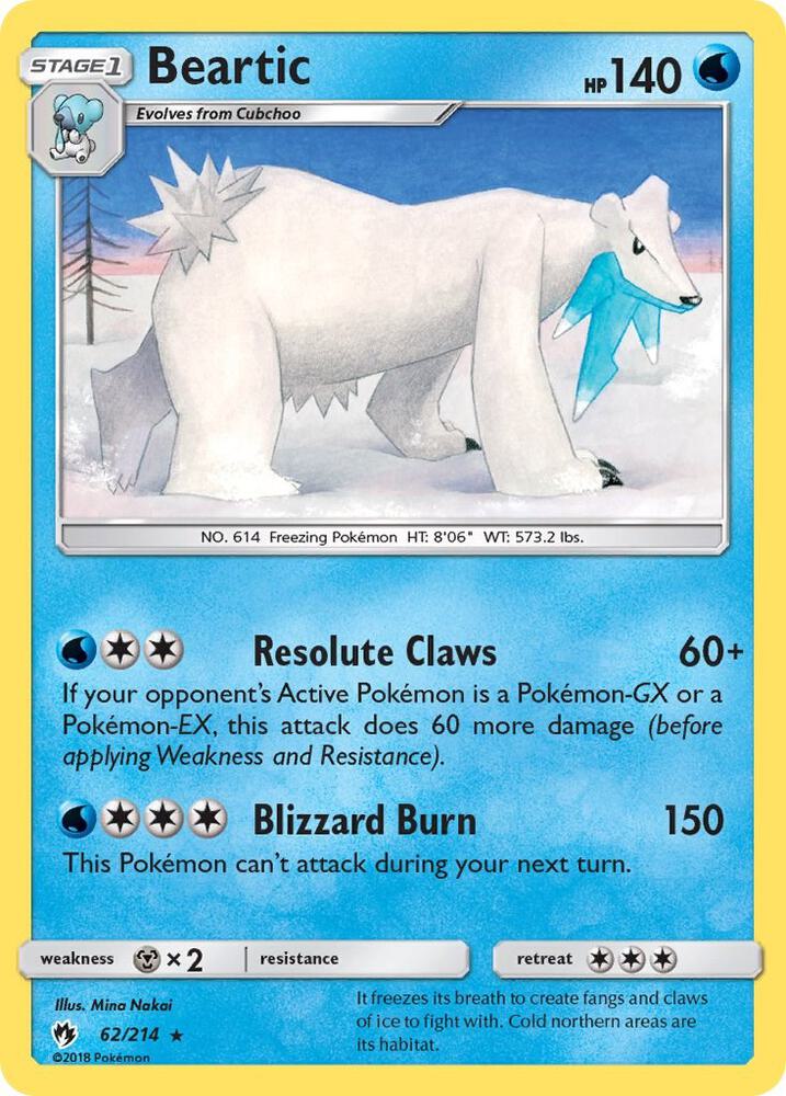 Beartic - 62/214 (Reverse Holofoil) - NM - front