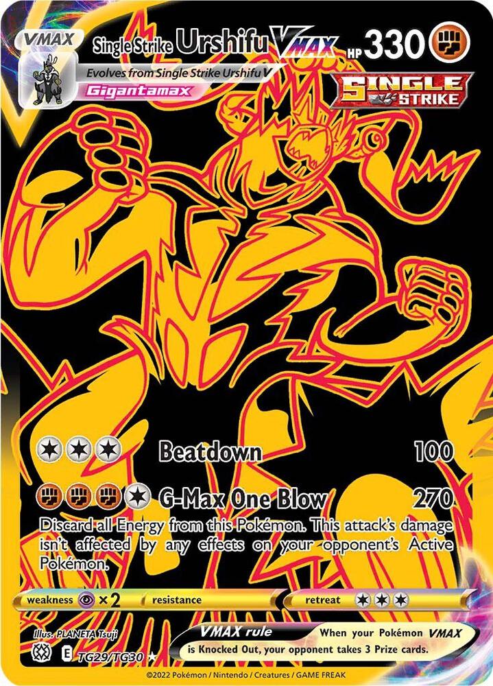 Single Strike Urshifu VMAX (Secret) - TG29/TG30 (Holofoil) - LP - front