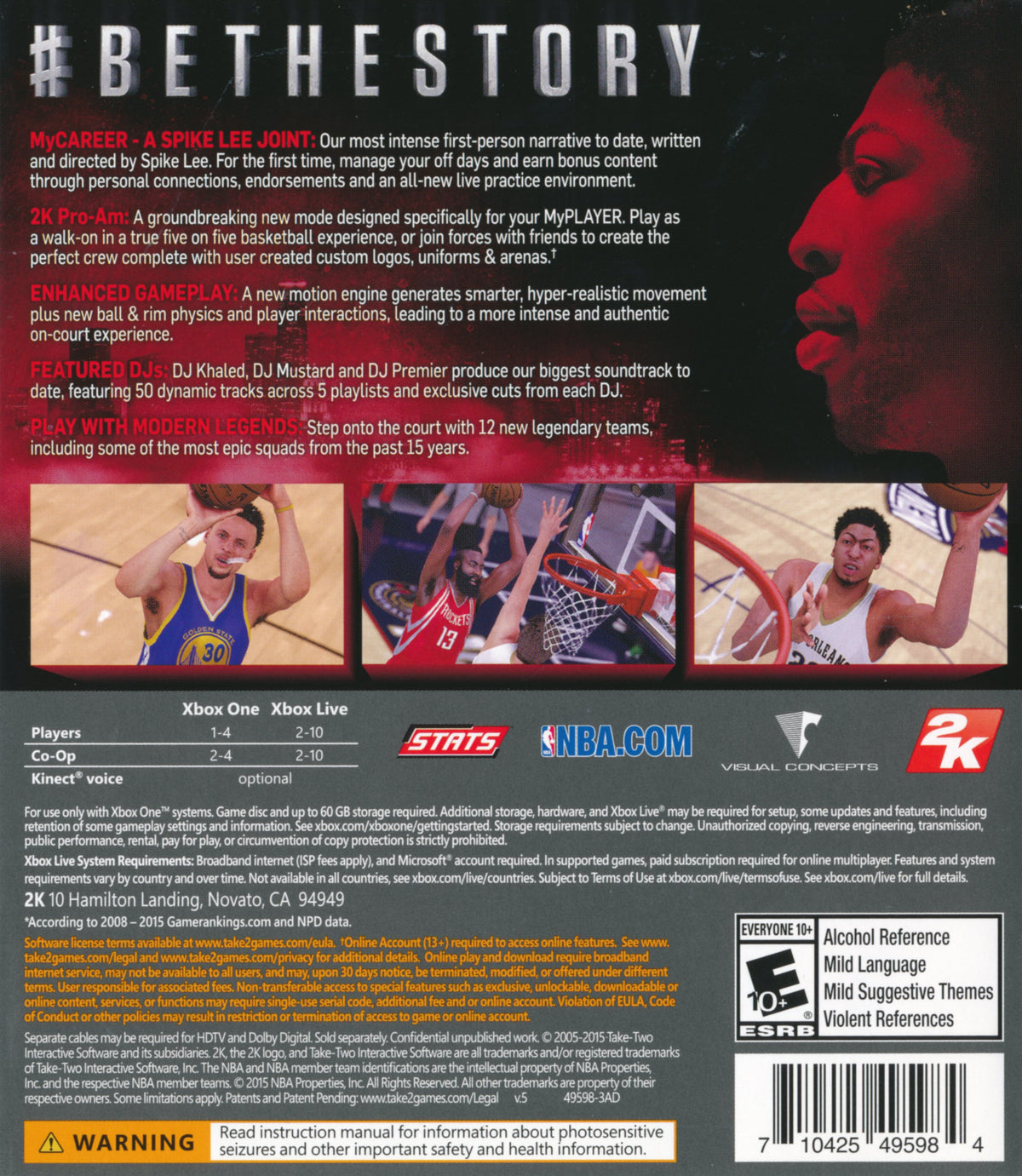 NBA 2K16 - back