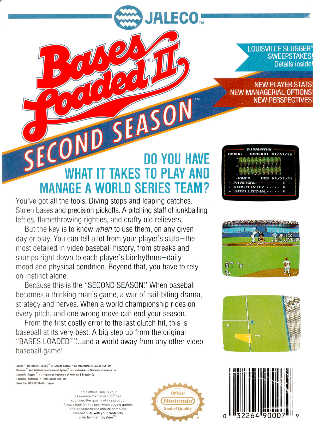Bases Loaded 2 Second Season - back