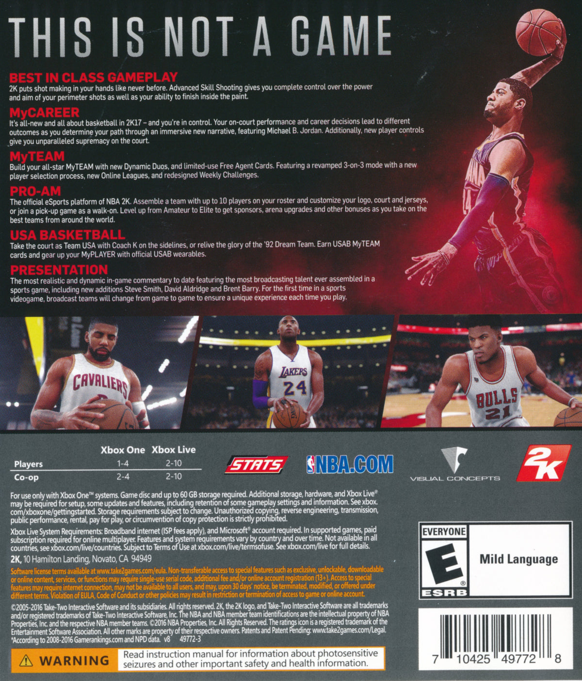 NBA 2K17 - back