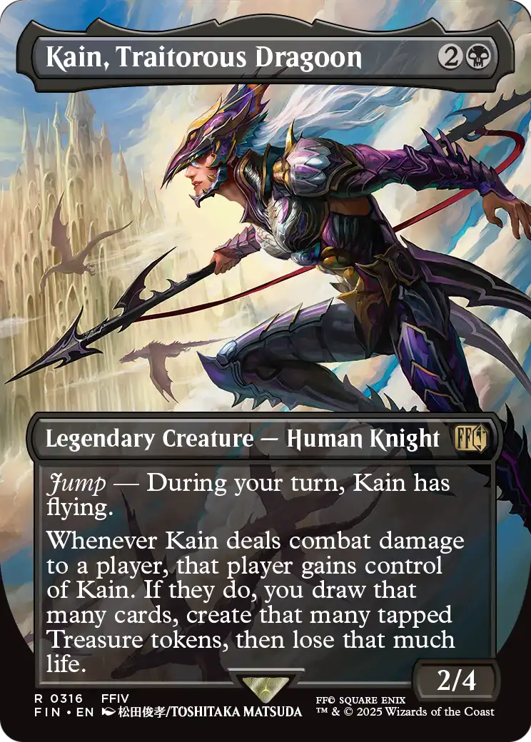 Kain, Traitorous Dragoon (316) - BORDERLESS - FULL ART - NM - front