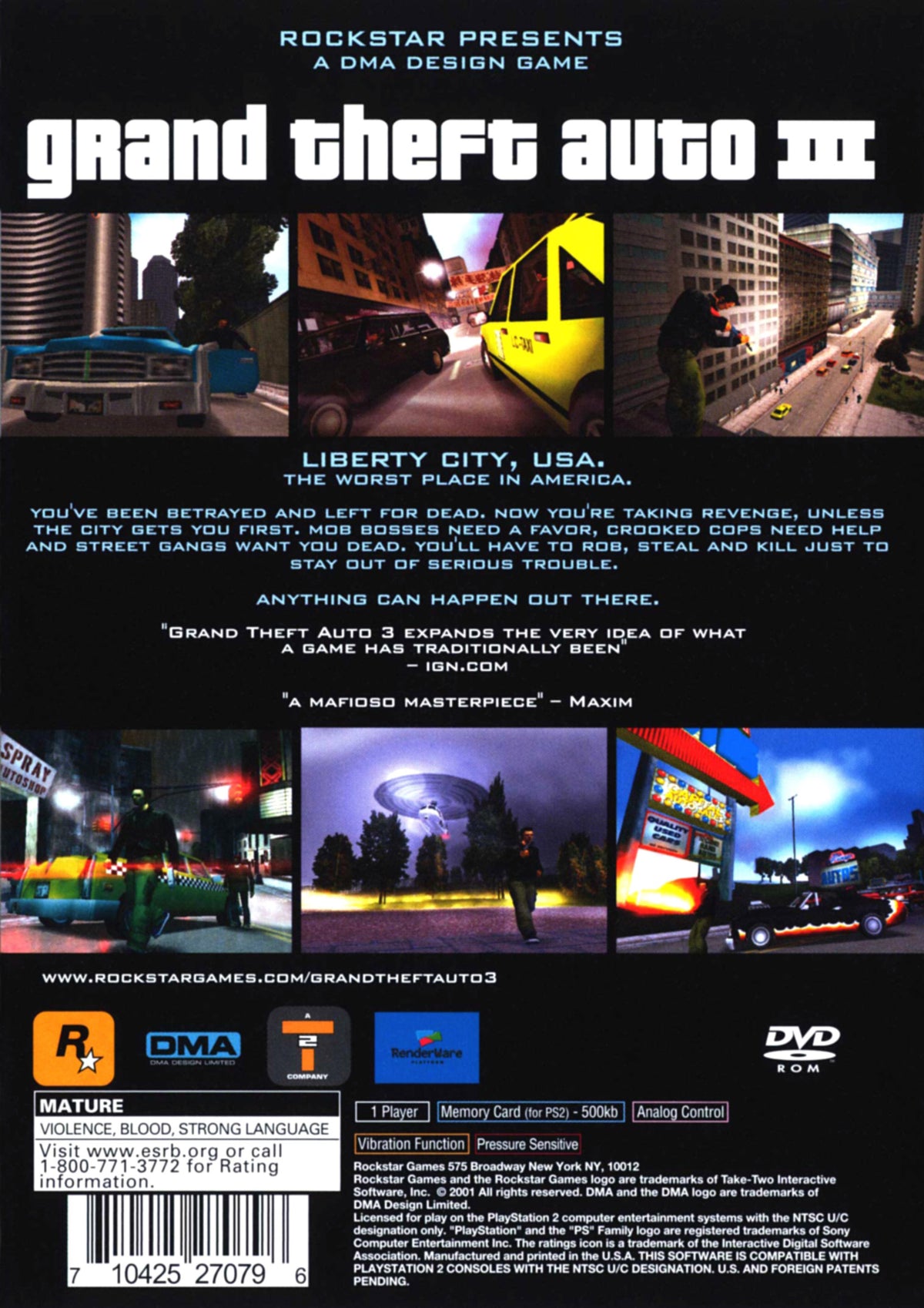 Grand Theft Auto III - back