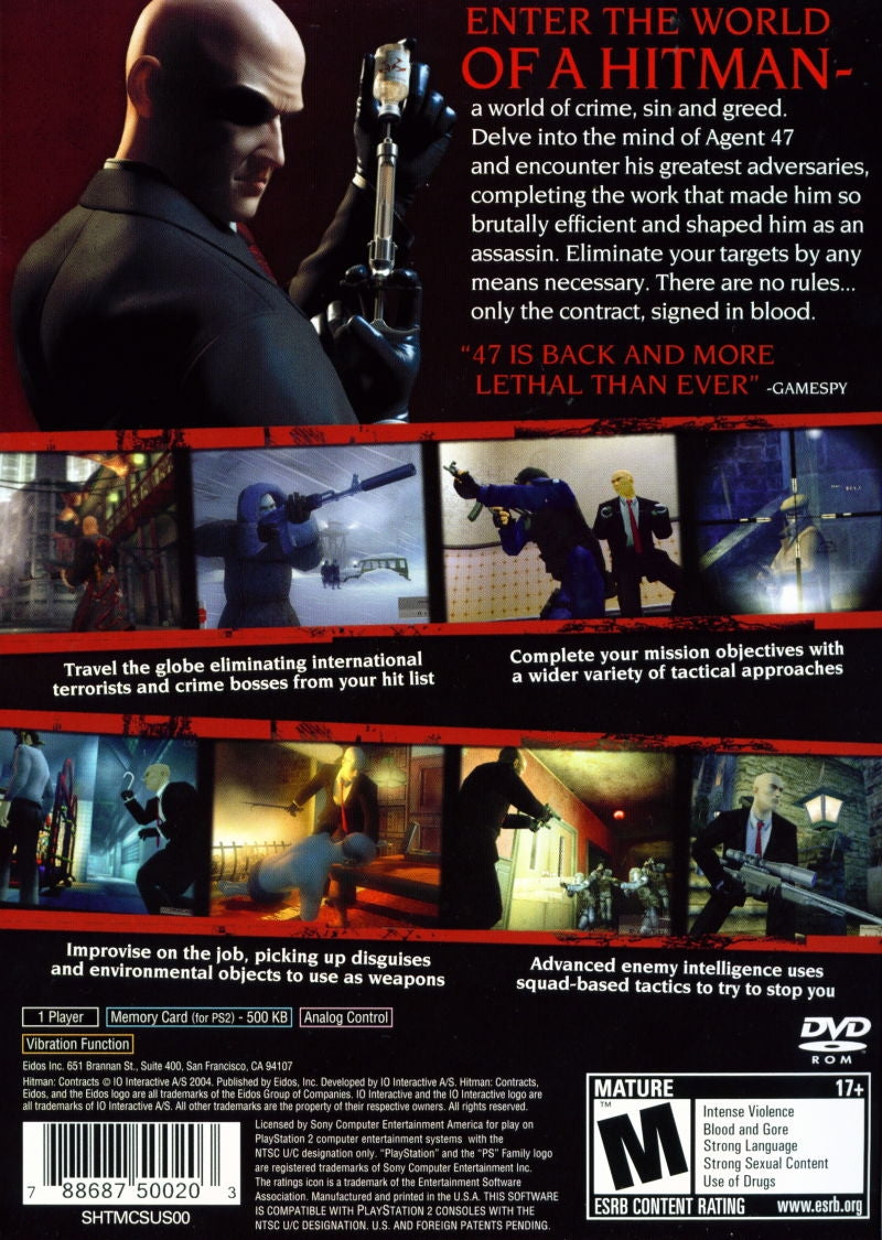 Hitman Contracts - back
