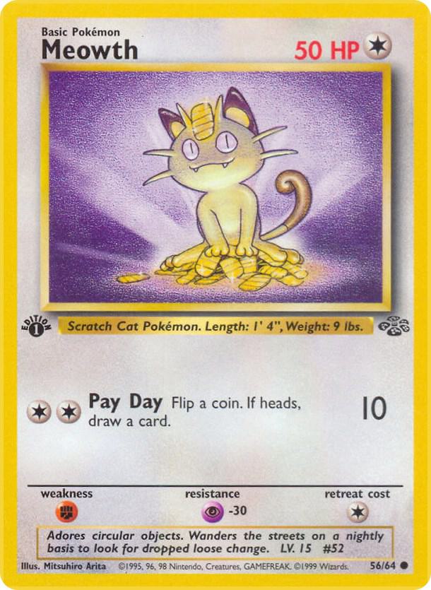 Meowth - 56/64 (Unlimited) - NM - front