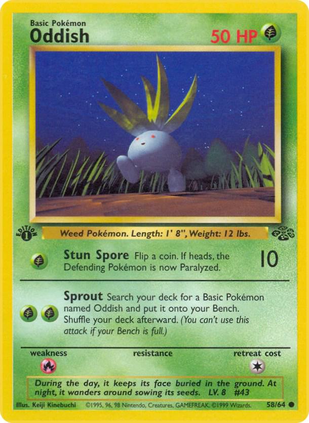 Oddish - 58/64 (Unlimited) - NM - front