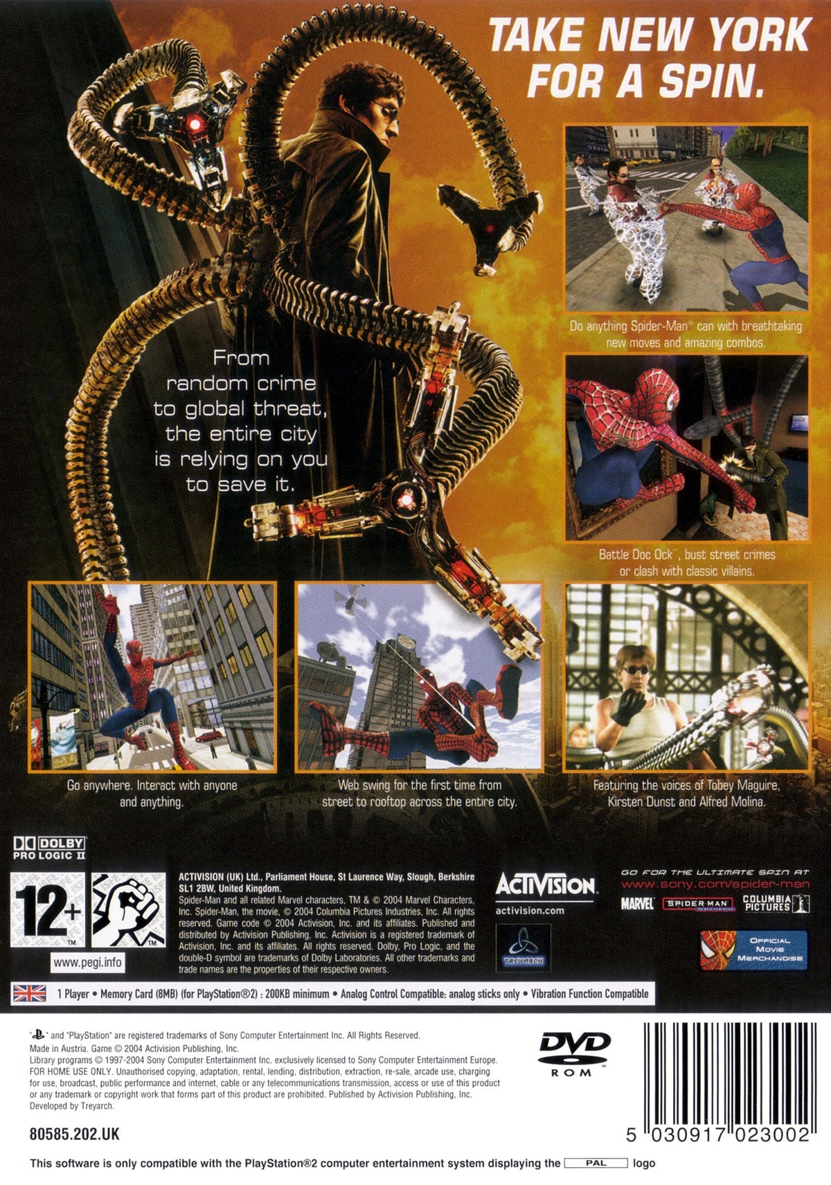 Spiderman 2 - back