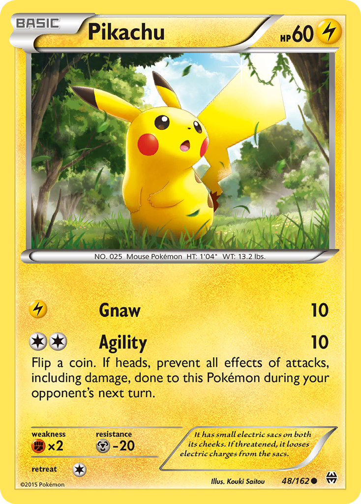 Pikachu - 48/162 - NM - front