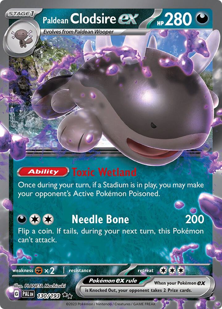 Paldean Clodsire ex - 130/193 (Holofoil) - NM - front