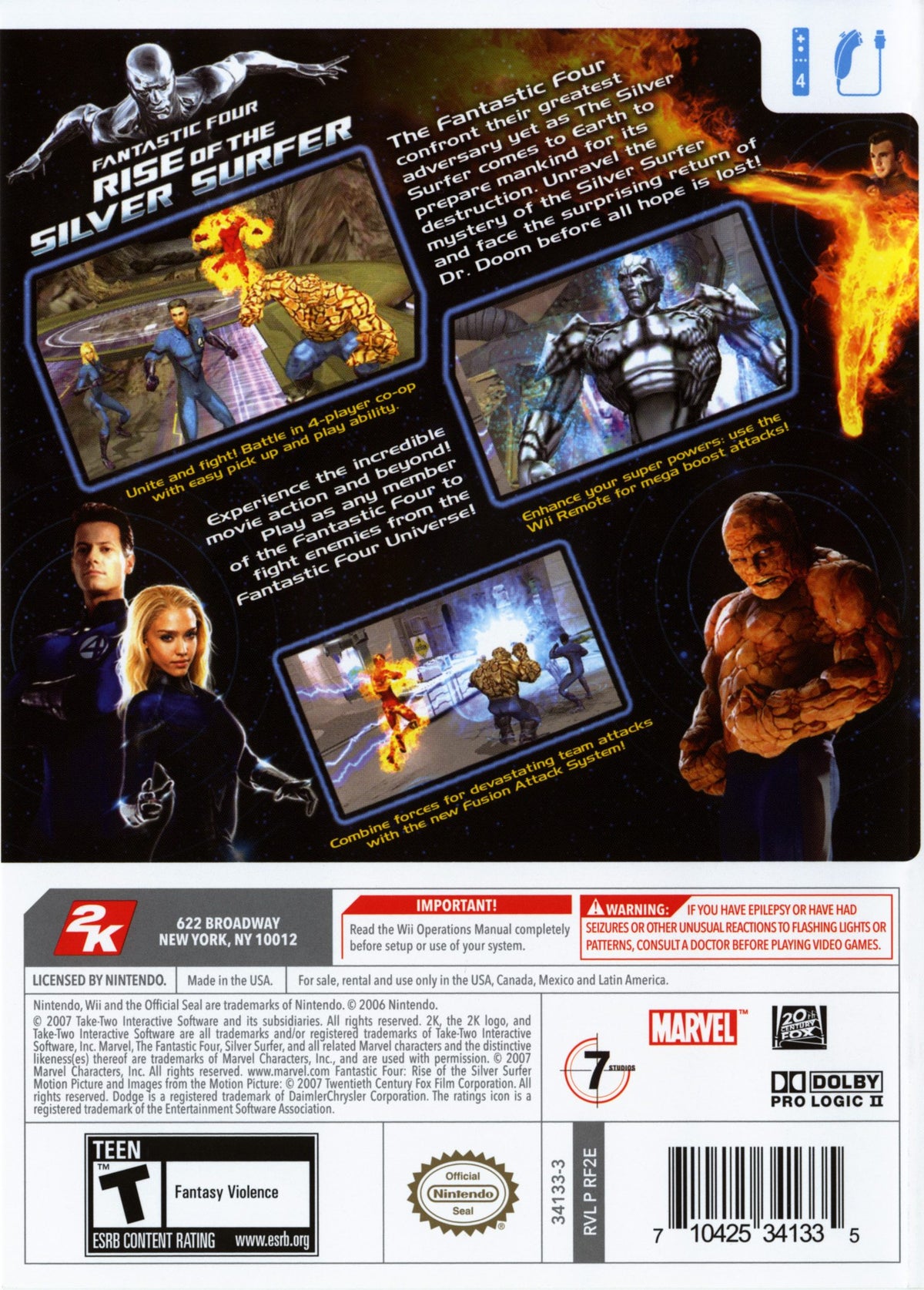 Fantastic Four: Rise of the Silver Surfer - back