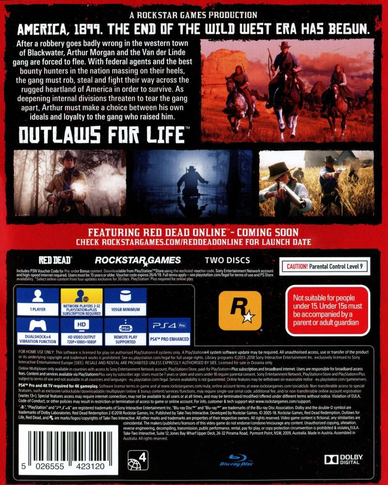 Red Dead Redemption 2 - back
