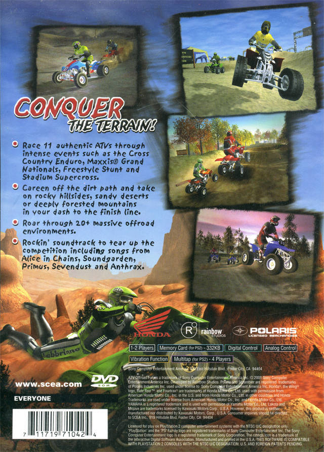 ATV Offroad Fury - back
