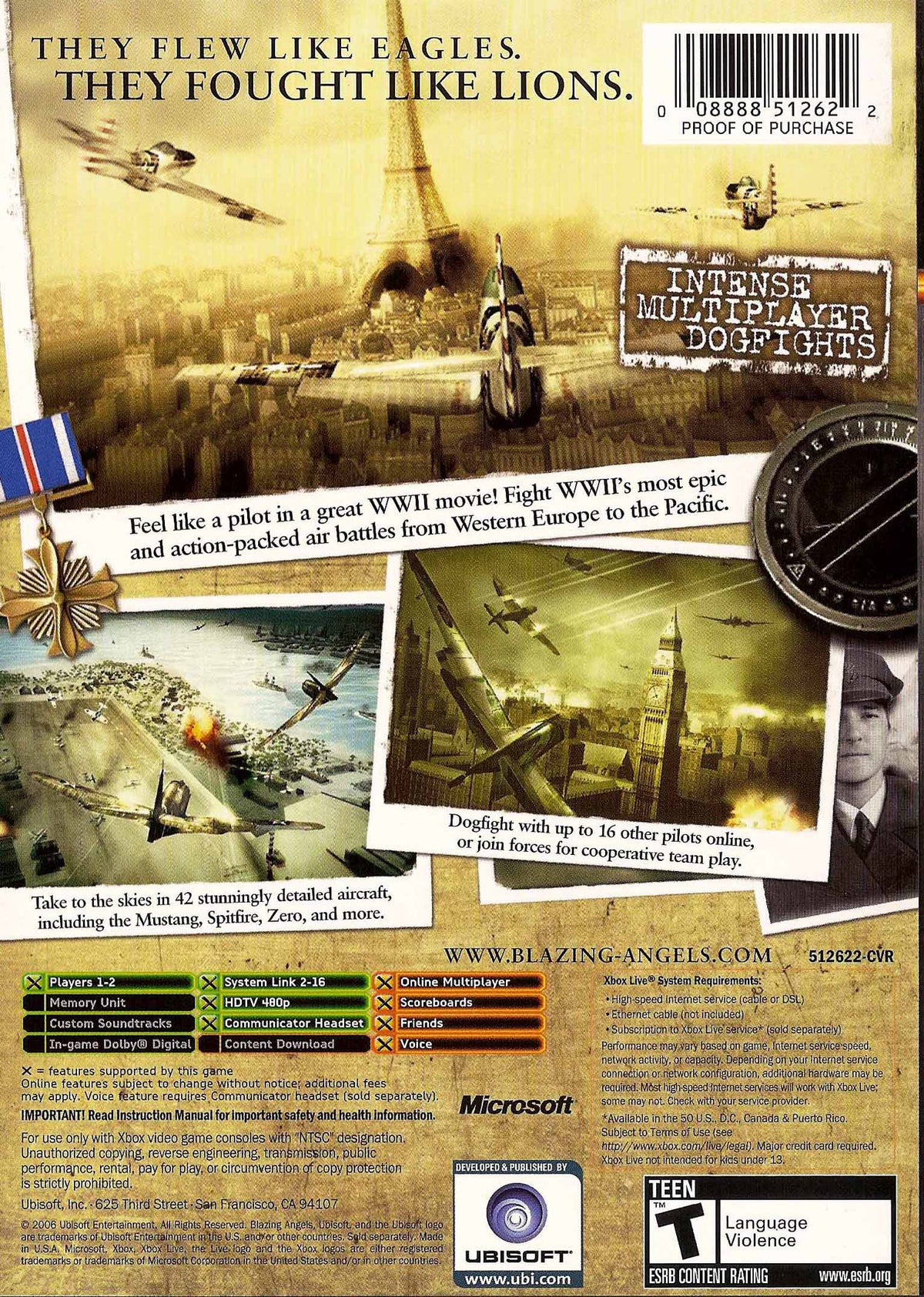 Blazing Angels Squadrons of WWII - back
