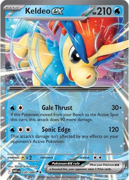 Keldeo ex - 030/086 (Holofoil) - MP - front