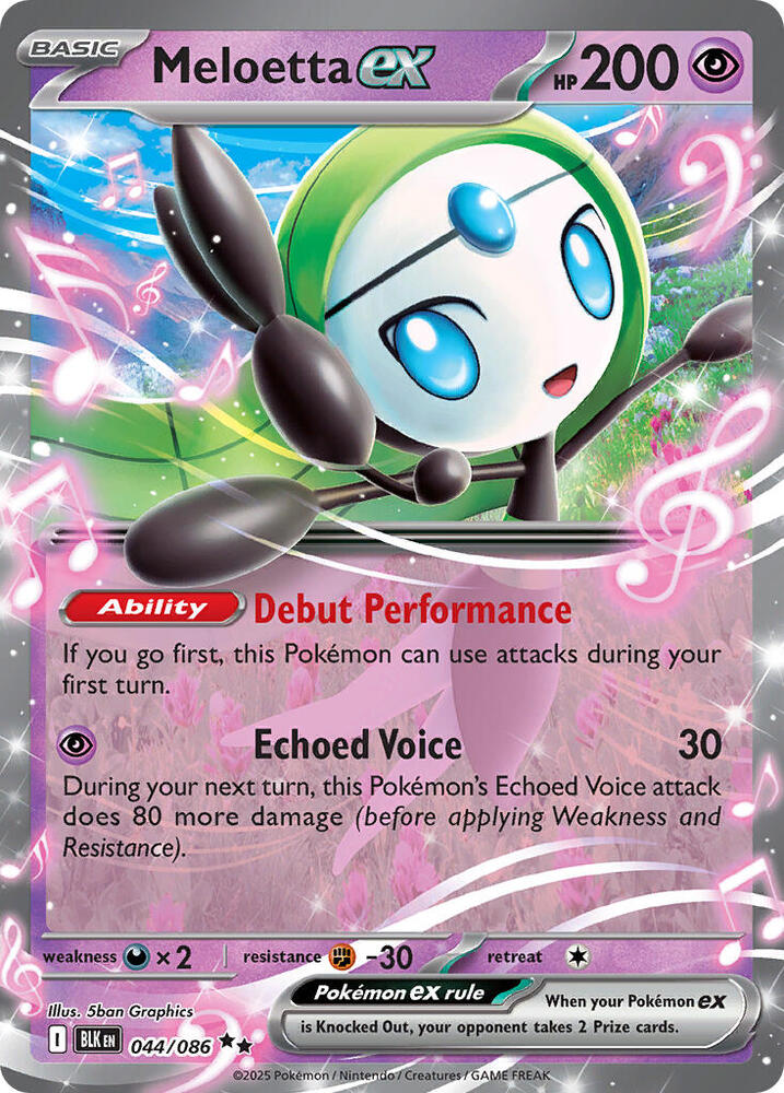Meloetta ex - 044/086 (Holofoil) - MP - front