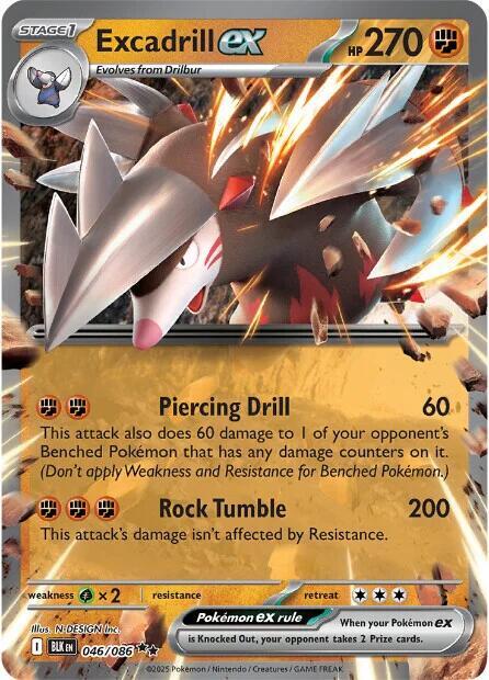 Excadrill ex - 046/086 (Holofoil) - NM - front