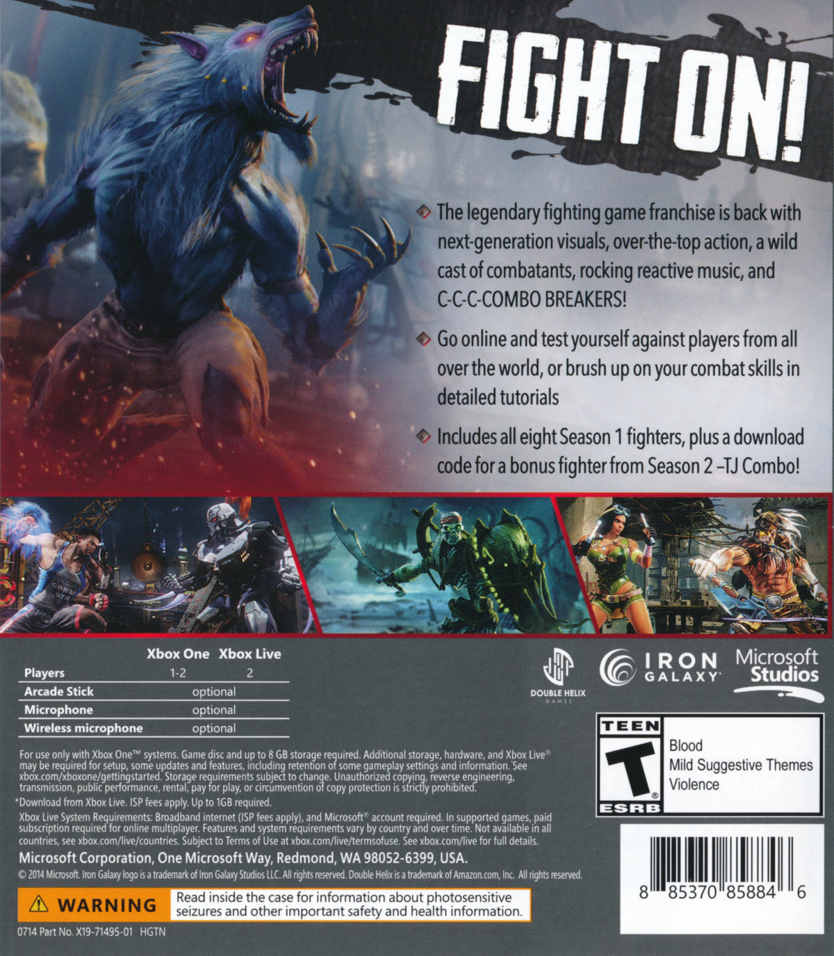 Killer Instinct: Combo Breaker Pack - back