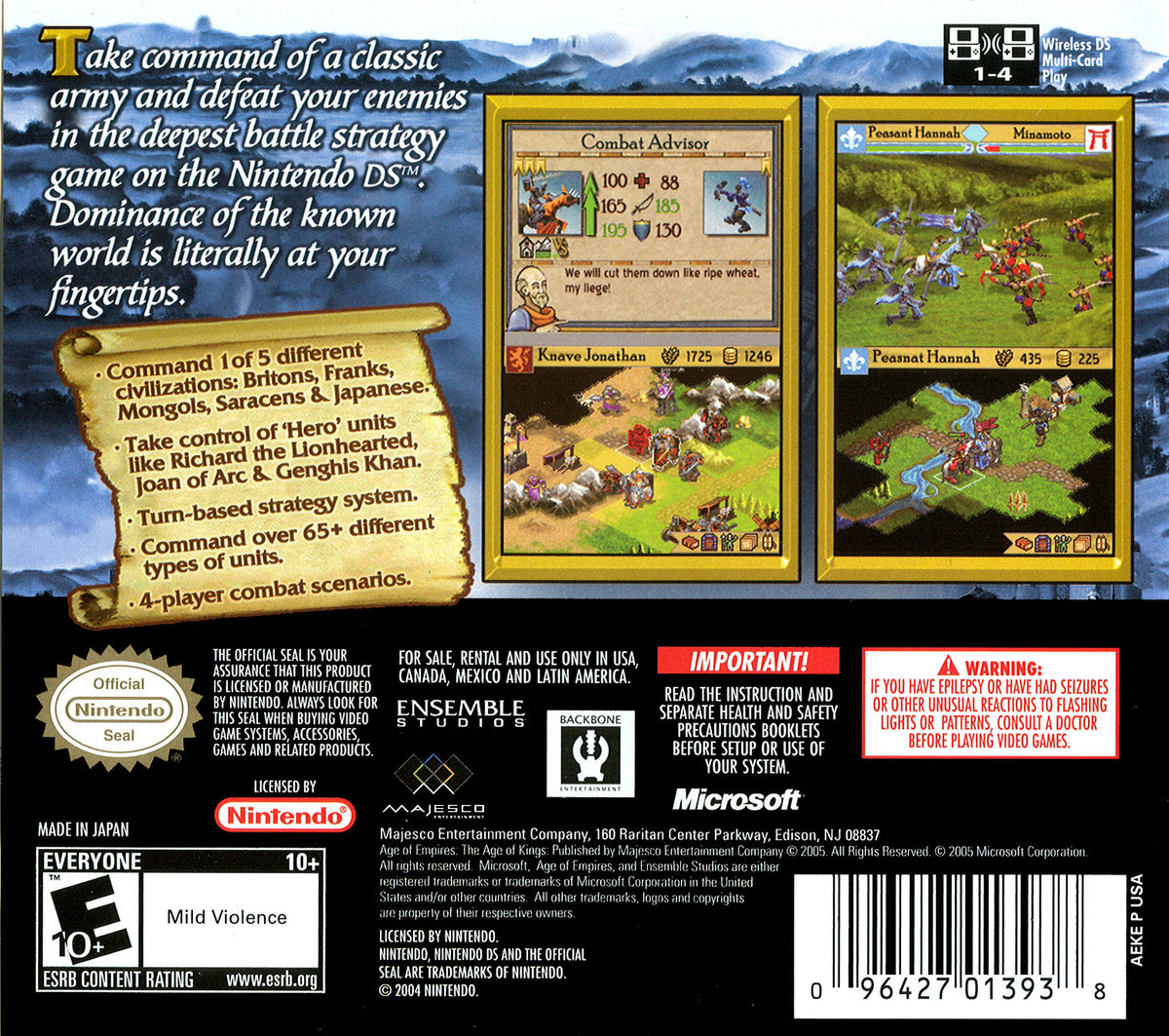 Age of Empires The Age of Kings - back