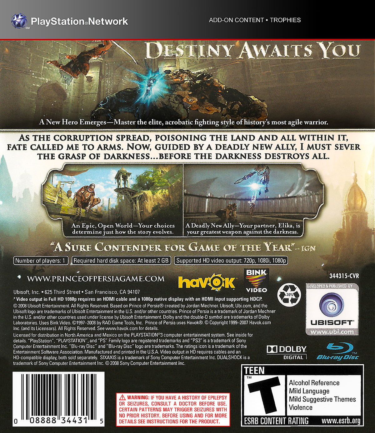 Prince of Persia - back