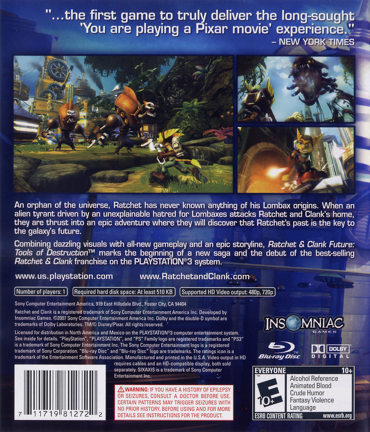 Ratchet & Clank Future: Tools of Destruction - back