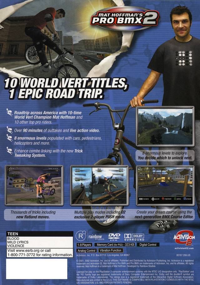 Mat Hoffman's Pro BMX 2 - back