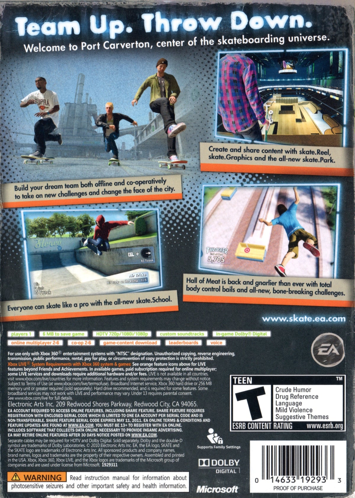 Skate 3 - back
