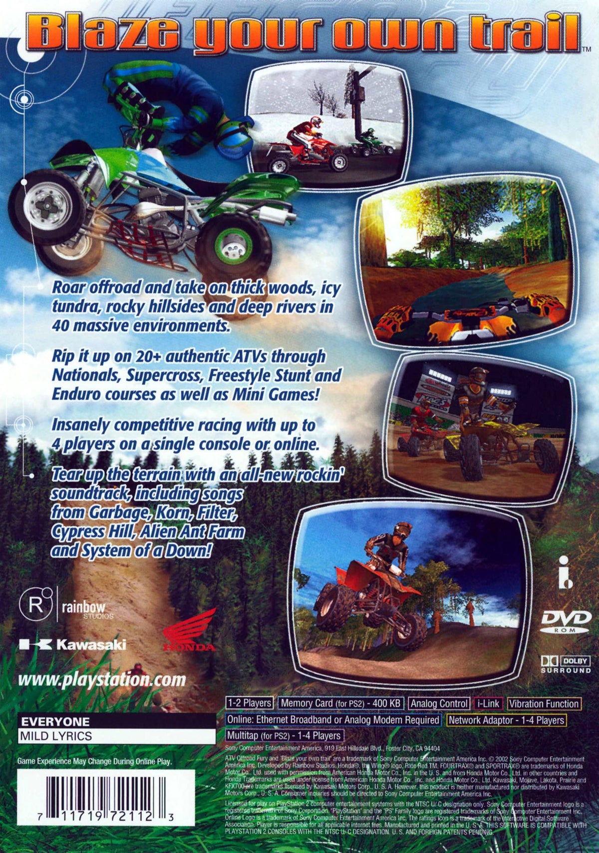 ATV Offroad Fury 2 - back