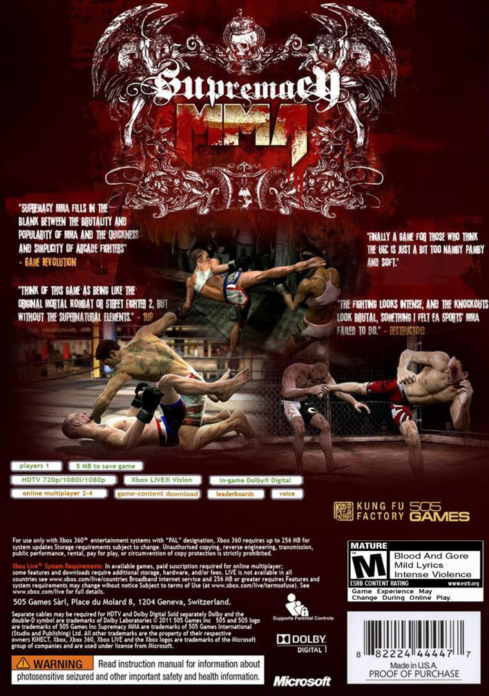 Supremacy MMA - back