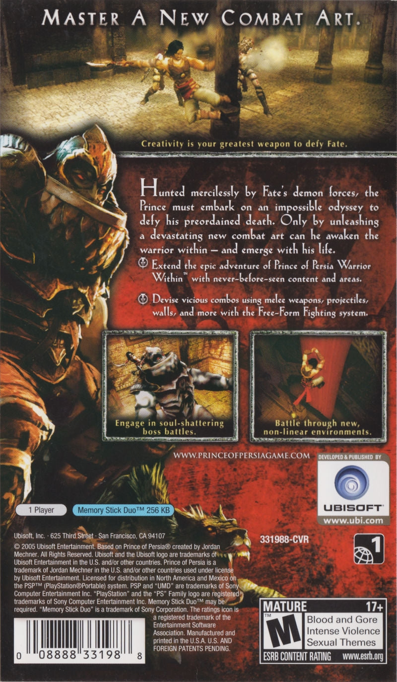 Prince of Persia Revelations - back