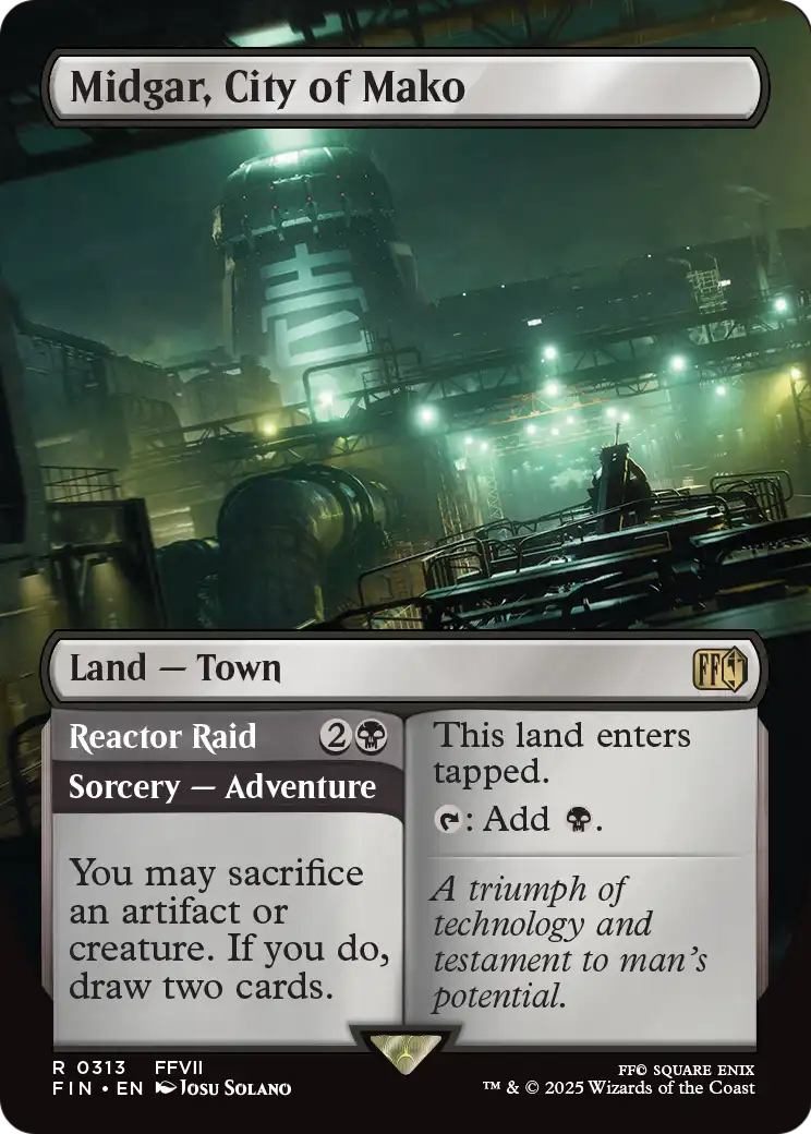 Midgar, City of Mako // Reactor Raid (313) - BORDERLESS - FULL ART (Foil) - NM - front