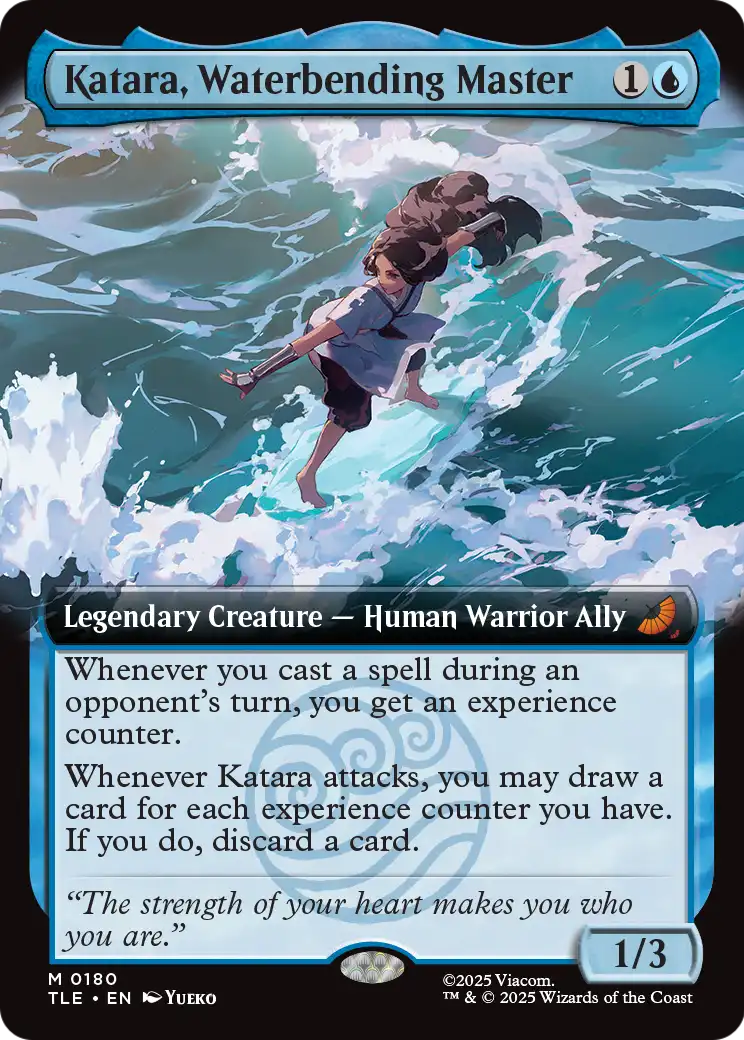 Katara, Waterbending Master (180) - EXTENDED ART - NM - front