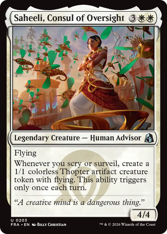 Saheeli, Consul of Oversight (203) (Foil) - NM - front