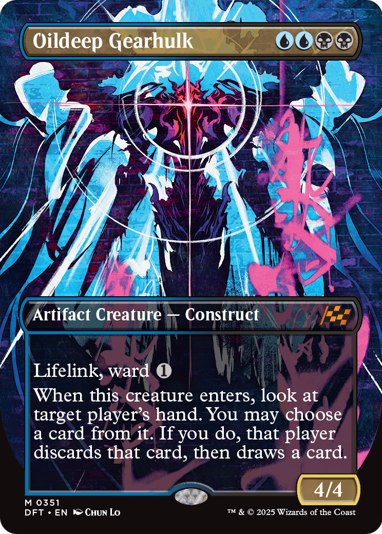 Oildeep Gearhulk (351) - BORDERLESS - FULL ART (Foil) - NM - front