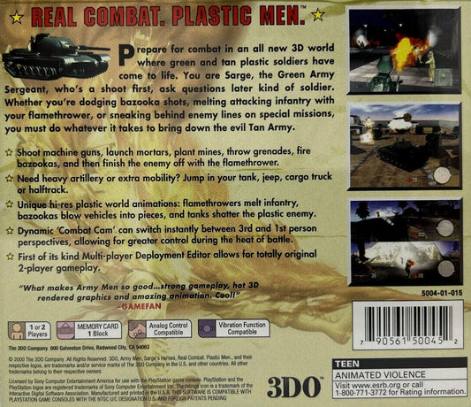 Army Men 3D [Greatest Hits] - back