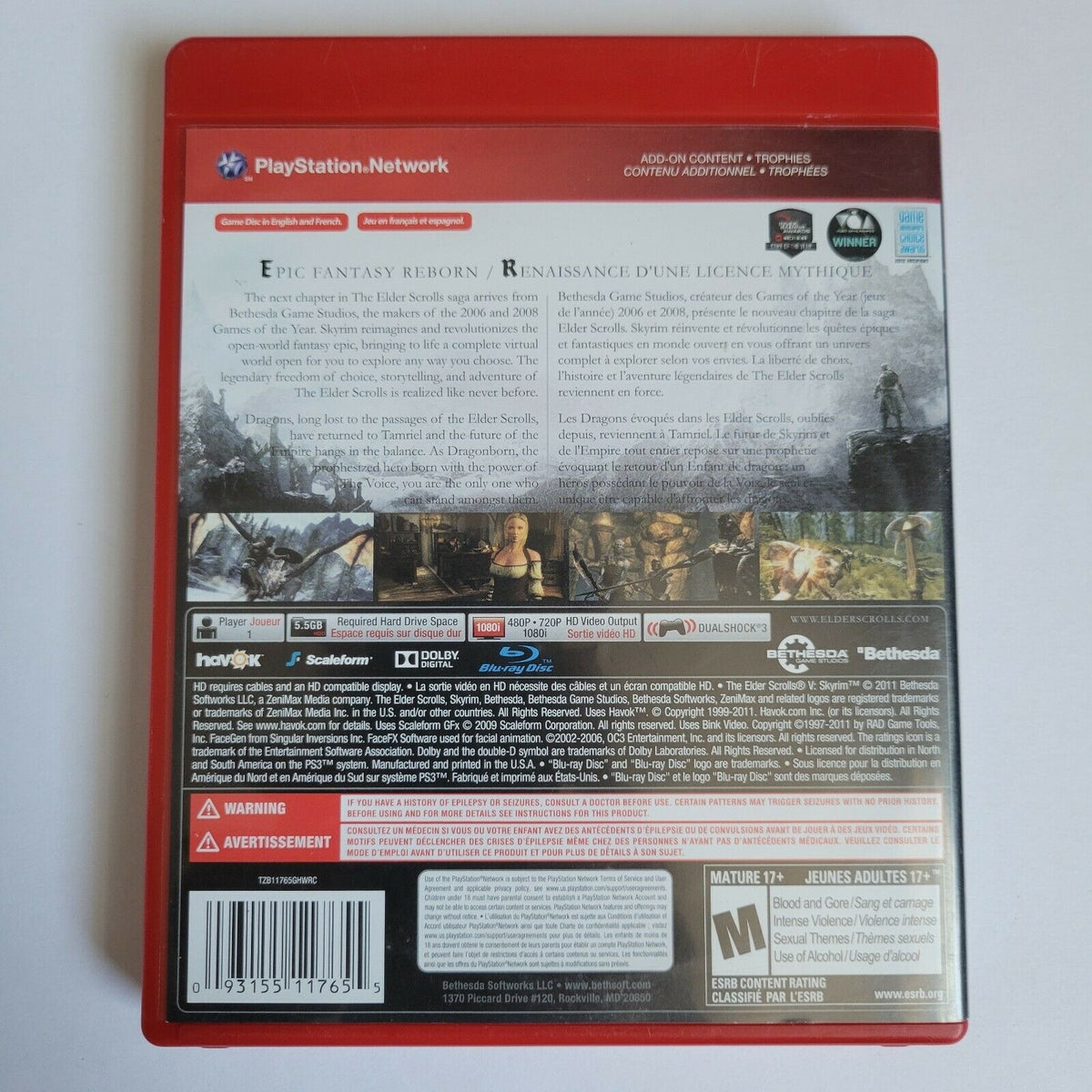 Elder Scrolls V: Skyrim [Greatest Hits] - back
