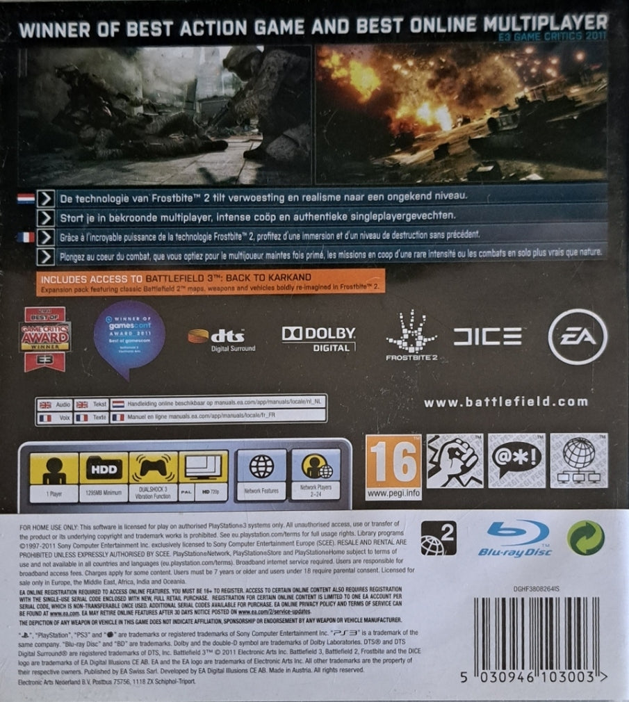 Battlefield 3 Limited Edition - back