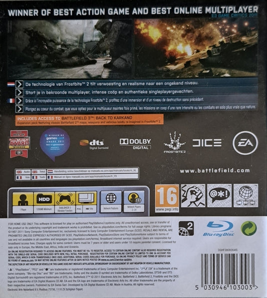 Battlefield 3 Limited Edition - back