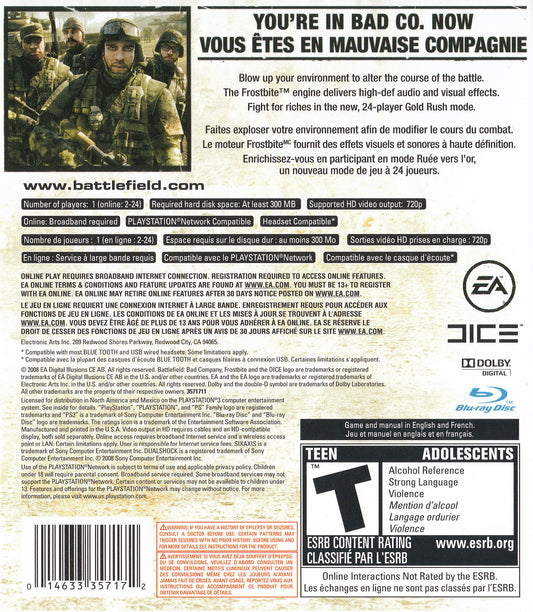Battlefield: Bad Company - back
