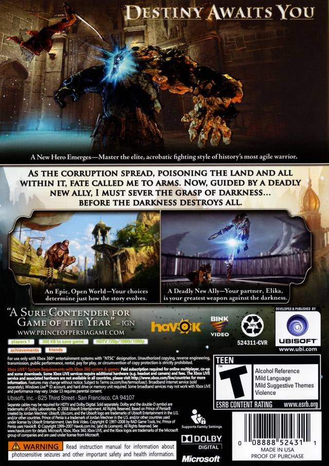 Prince of Persia - back