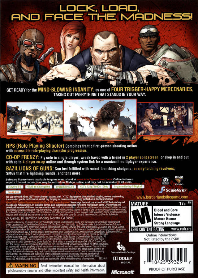 Borderlands - back