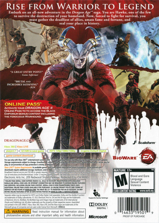 Dragon Age II - back
