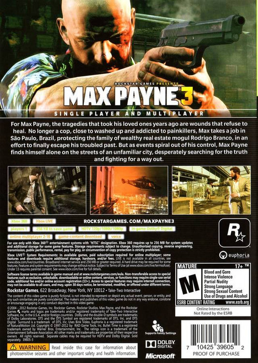 Max Payne 3 - back