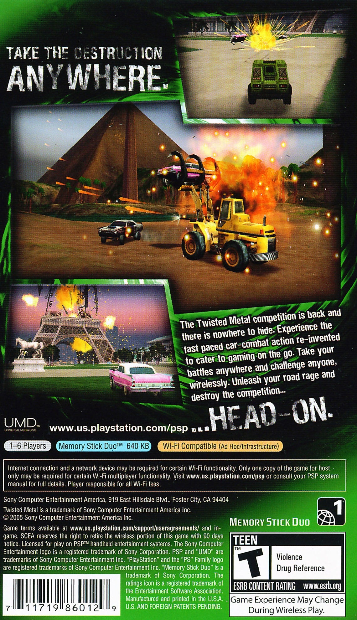 Twisted Metal Head On [Greatest Hits] - back