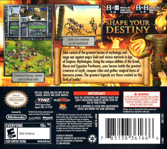 Age of Empires Mythologies - back