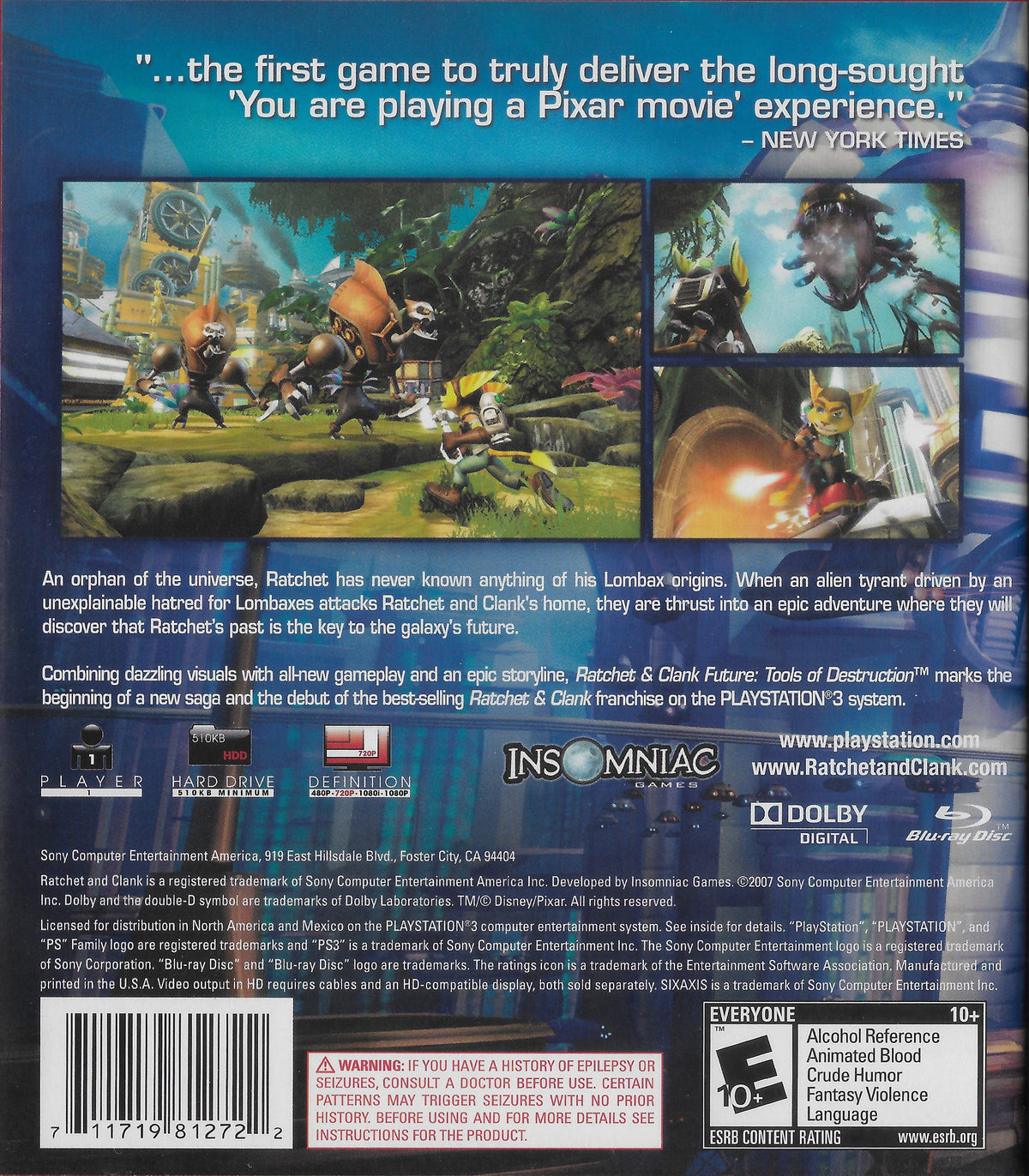 Ratchet & Clank Future: Tools of Destruction [Greatest Hits] - back