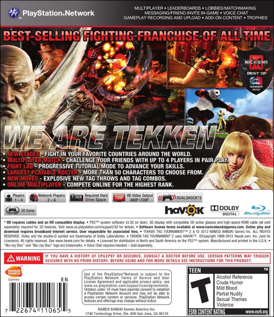 Tekken Tag Tournament 2 - back