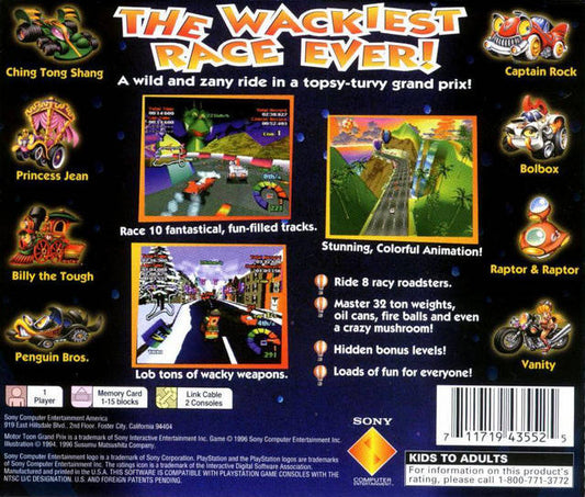 Motor Toon Grand Prix - back